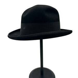 Vintage Resistol Self Conforming Fedora Black Felt Size 7 Hickeys Detroit USA